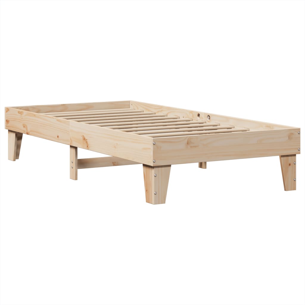 Cadre de lit sans matelas 100x200 cm bois massif de pin