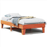 Cadre de lit sans matelas cire marron 90x200 cm bois pin massif