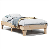 Bed frame without mattress 90x190 cm solid pine wood