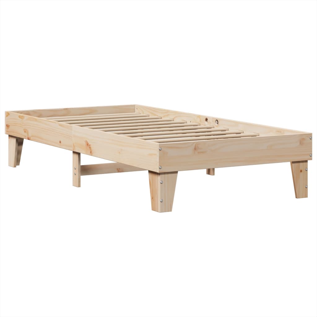 Bed frame without mattress 90x190 cm solid pine wood