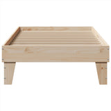 Bed frame without mattress 90x190 cm solid pine wood