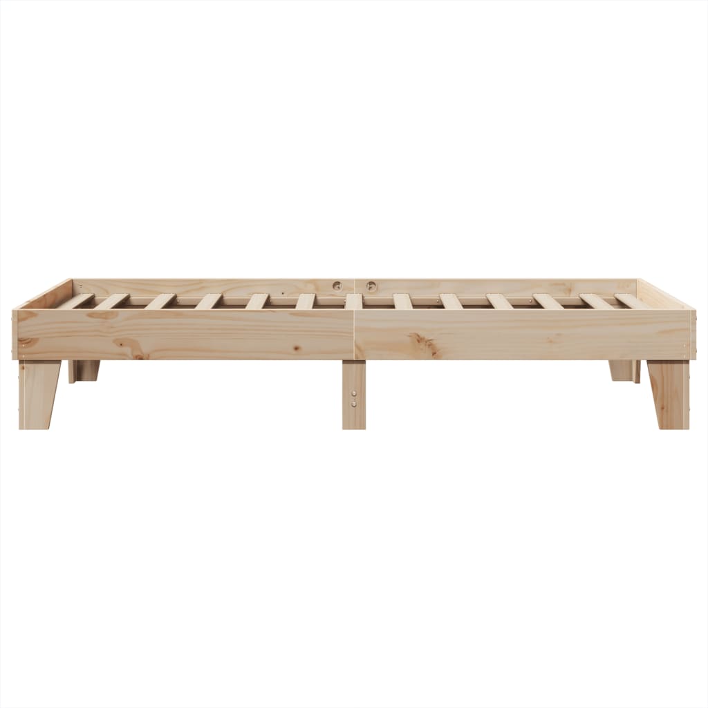 Bed frame without mattress 90x190 cm solid pine wood