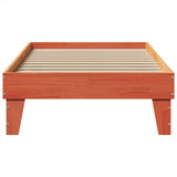 Cadre de lit sans matelas cire marron 75x190 cm bois pin massif