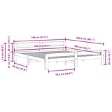 Bettgestell ohne Matratze 180x200 cm aus massivem Kiefernholz