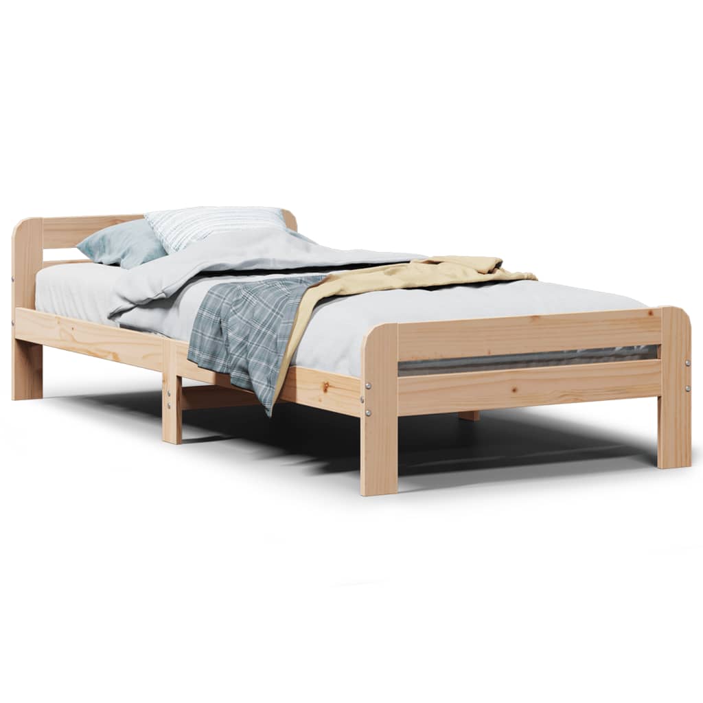 Cadre de lit sans matelas 100x200 cm bois massif de pin