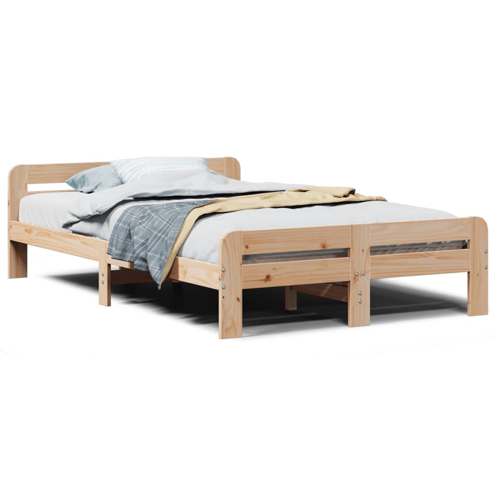 Cadre de lit sans matelas 120x190 cm bois de pin massif