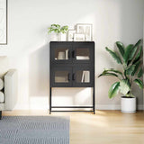 Black high sideboard 68x39x107 cm steel