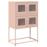 Buffet haut rose 68x39x107 cm acier