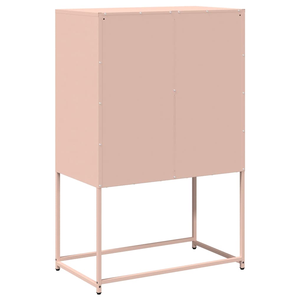 Buffet haut rose 68x39x107 cm acier