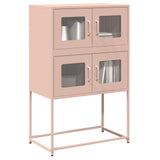 Buffet haut rose 68x39x107 cm acier