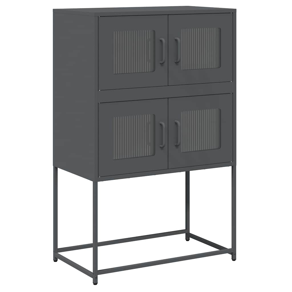 High anthracite sideboard 68x39x107 cm steel