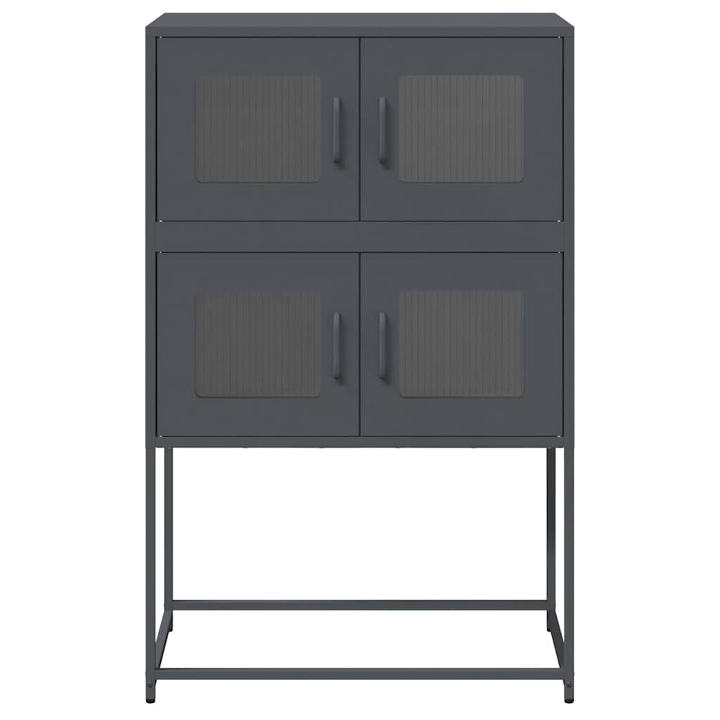 High anthracite sideboard 68x39x107 cm steel