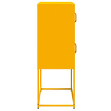 Mustard yellow high sideboard 68x39x107 cm steel