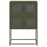 Buffet haut vert olive 68x39x107 cm acier