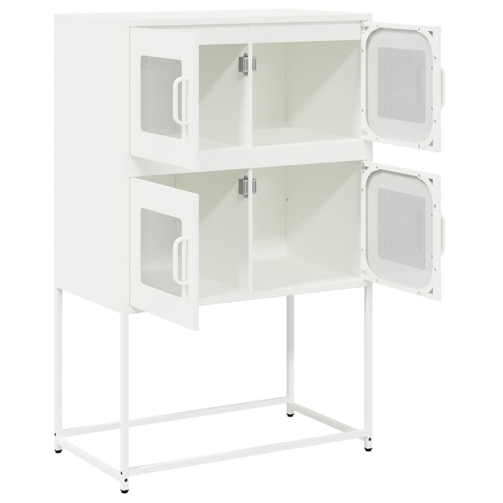 White high sideboard 68x39x107 cm steel