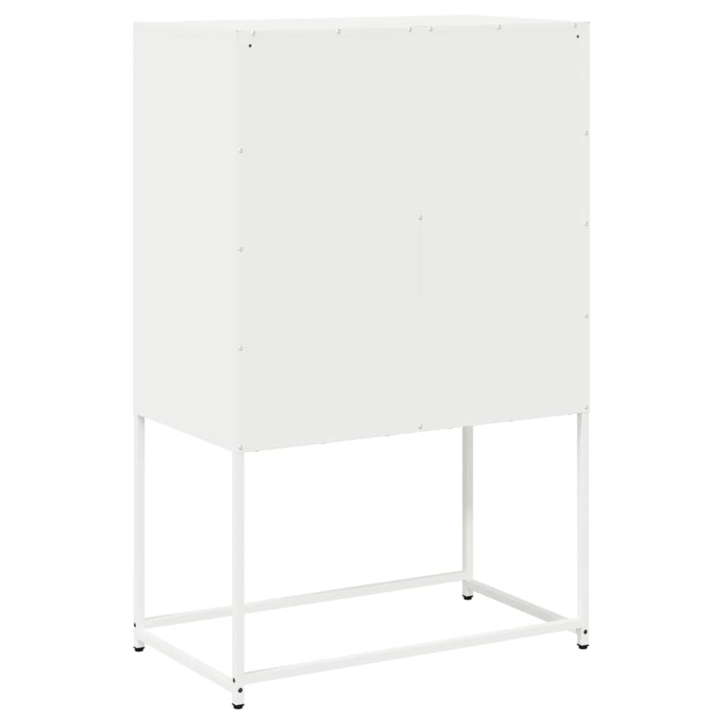 White high sideboard 68x39x107 cm steel