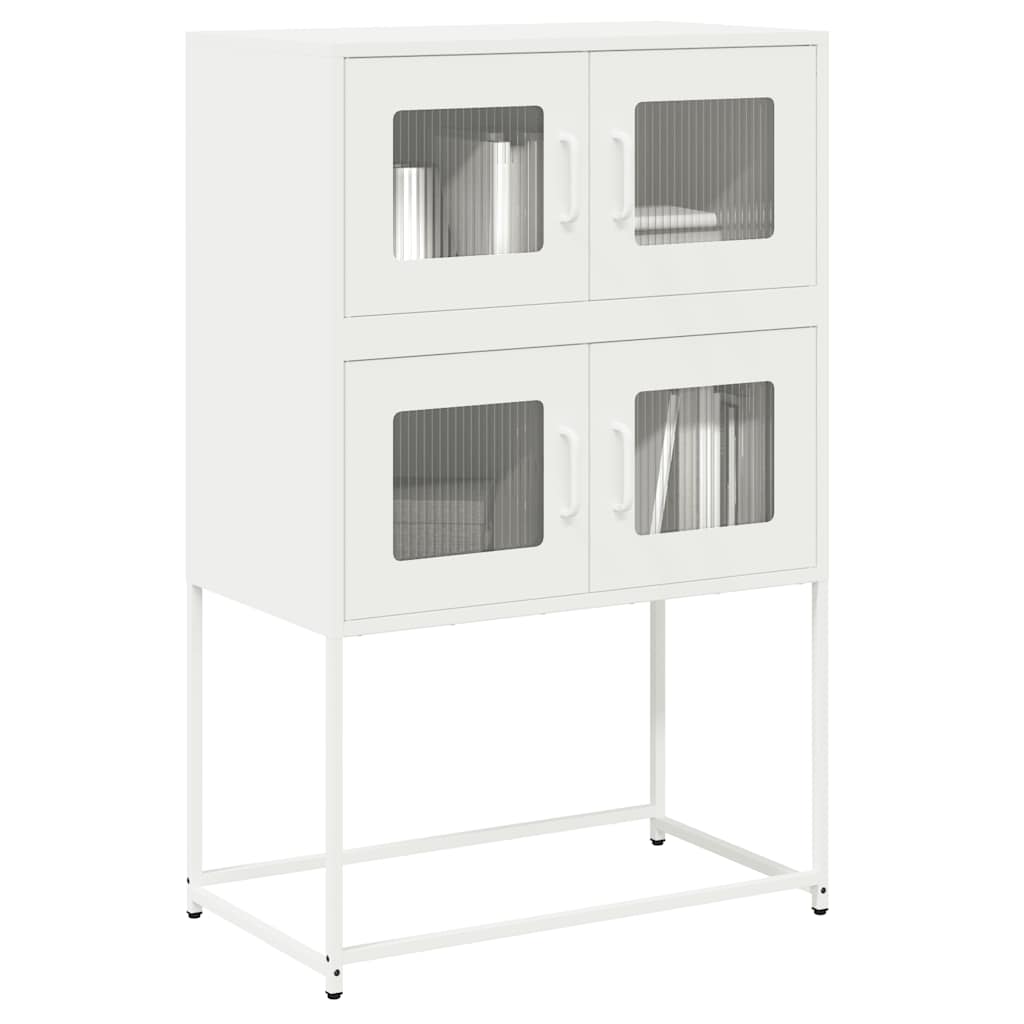 White high sideboard 68x39x107 cm steel