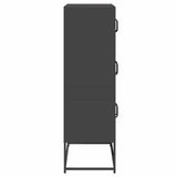 Black high sideboard 68x39x123 cm steel