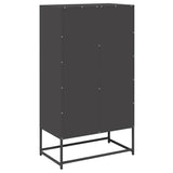 Black high sideboard 68x39x123 cm steel