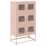 Buffet haut rose 68x39x123 cm acier