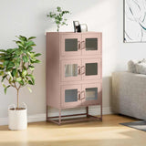 Buffet haut rose 68x39x123 cm acier