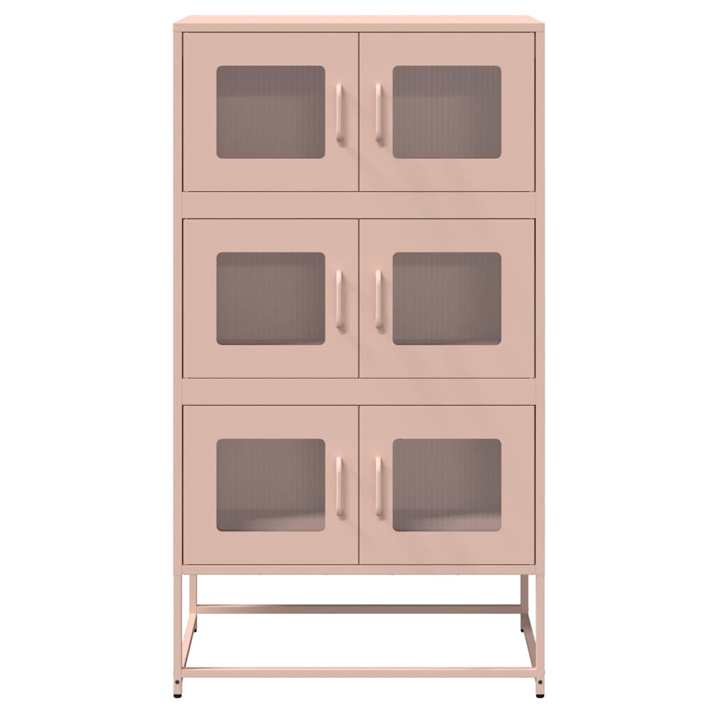 Buffet haut rose 68x39x123 cm acier