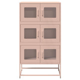 Buffet haut rose 68x39x123 cm acier