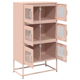 Buffet haut rose 68x39x123 cm acier