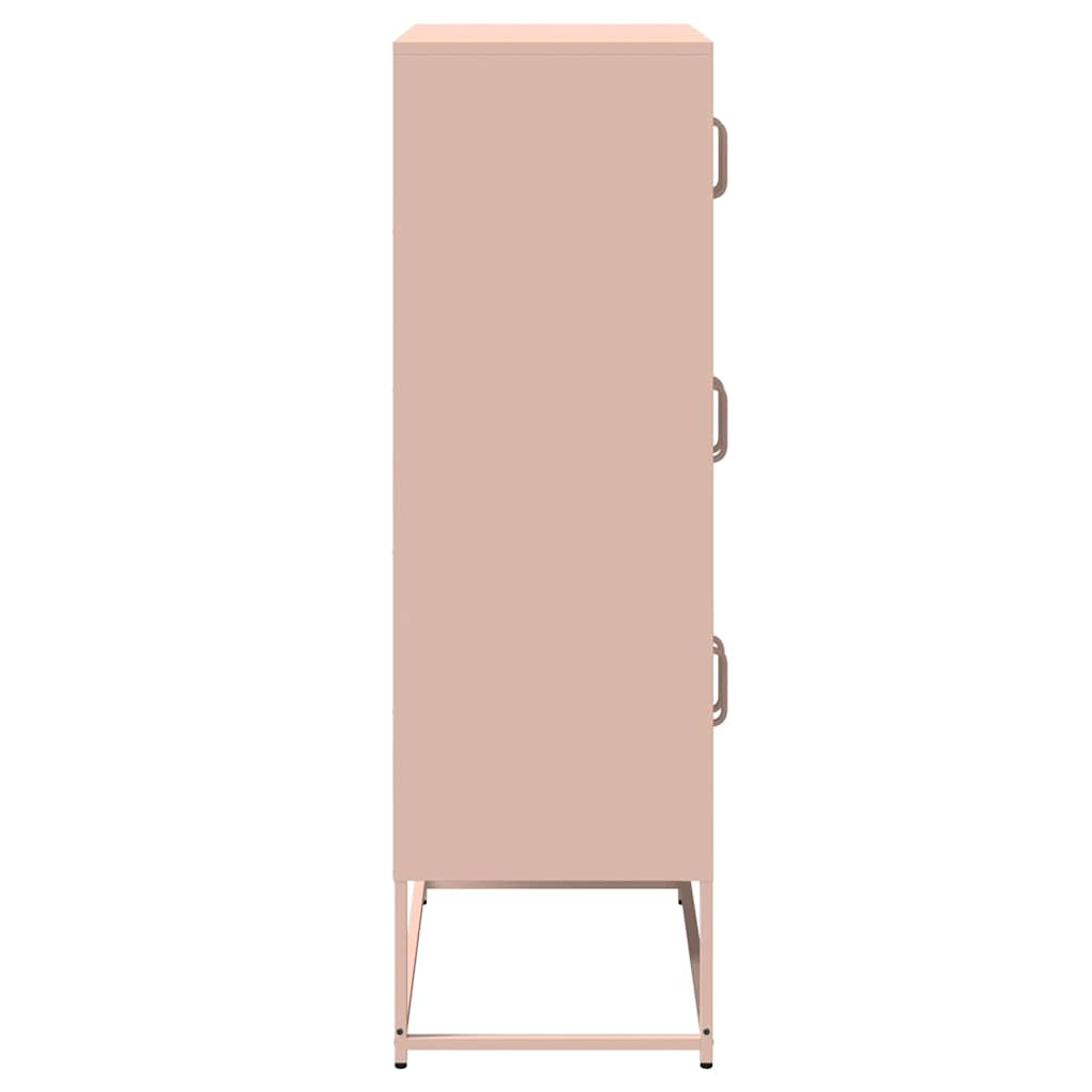 Buffet haut rose 68x39x123 cm acier