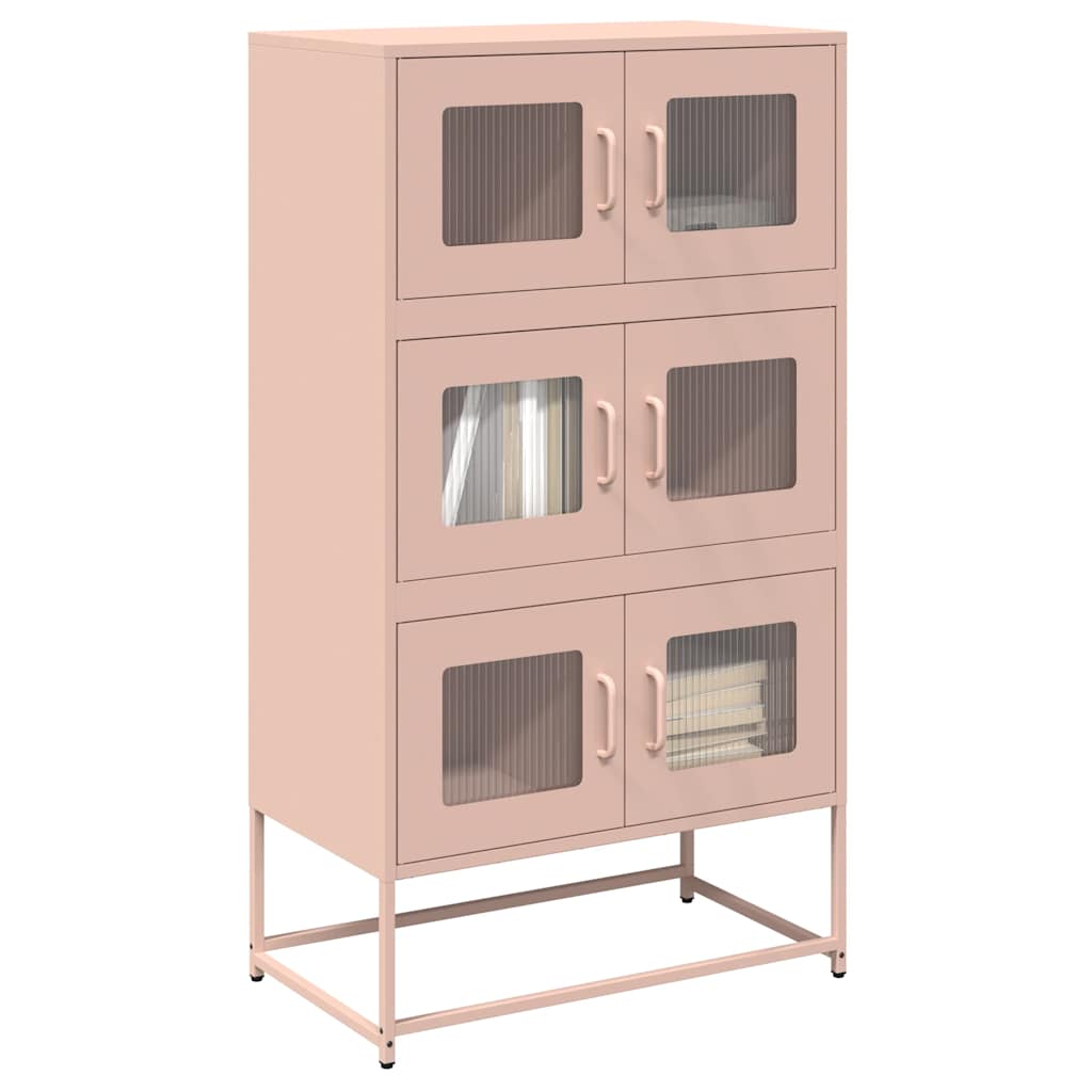 Buffet haut rose 68x39x123 cm acier