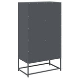 High anthracite sideboard 68x39x123 cm steel