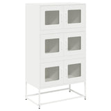 White high sideboard 68x39x123 cm steel