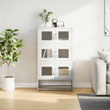 White high sideboard 68x39x123 cm steel