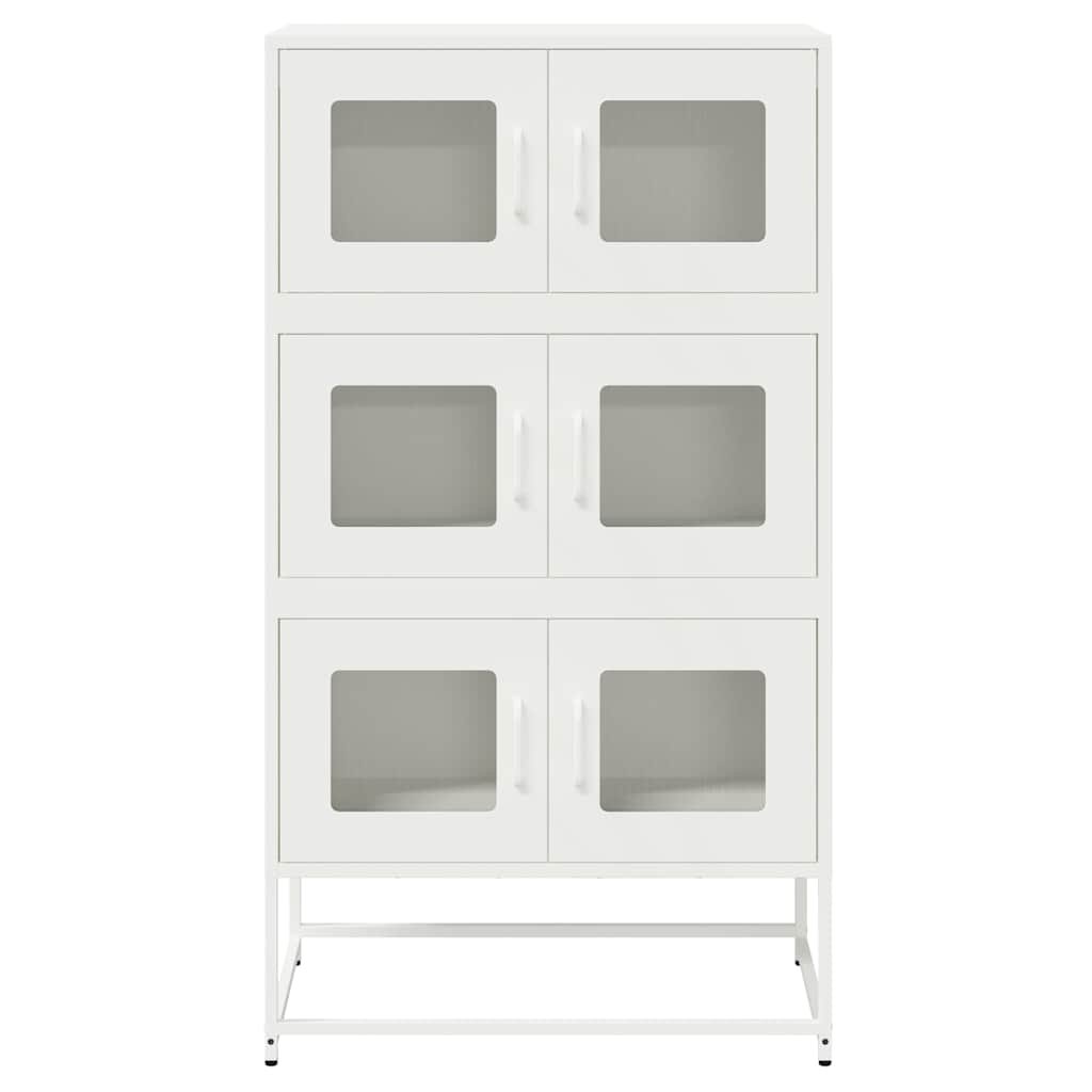 White high sideboard 68x39x123 cm steel