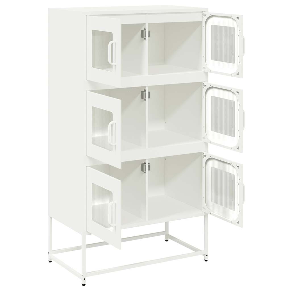 White high sideboard 68x39x123 cm steel