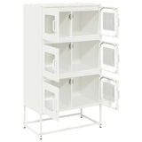 White high sideboard 68x39x123 cm steel