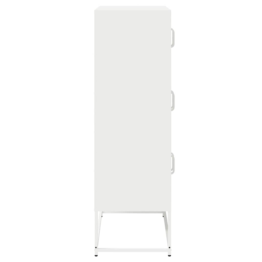 White high sideboard 68x39x123 cm steel