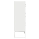 White high sideboard 68x39x123 cm steel