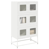 White high sideboard 68x39x123 cm steel