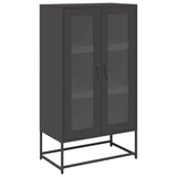 Black high sideboard 68x39x123 cm steel