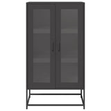 Black high sideboard 68x39x123 cm steel