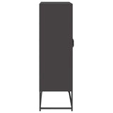 Black high sideboard 68x39x123 cm steel