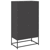 Black high sideboard 68x39x123 cm steel