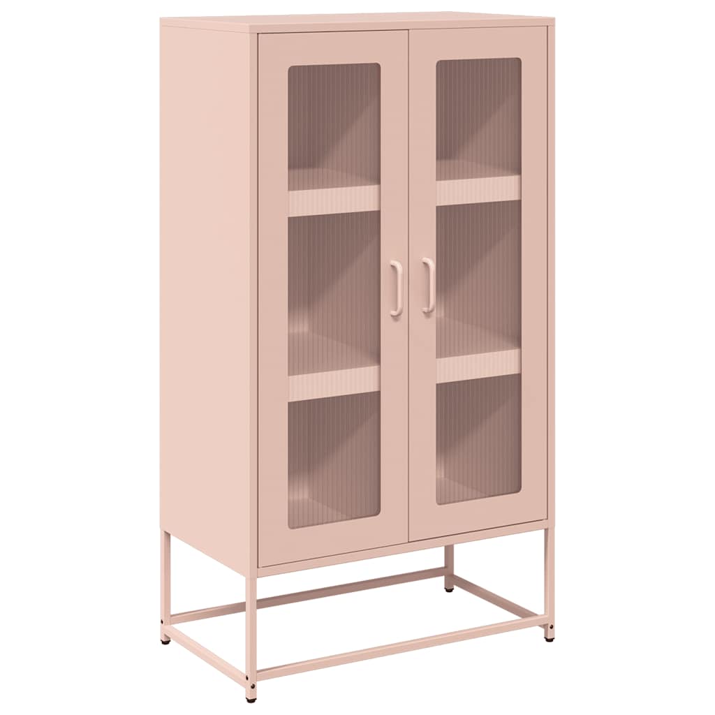 Buffet haut rose 68x39x123 cm acier