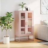 Buffet haut rose 68x39x123 cm acier