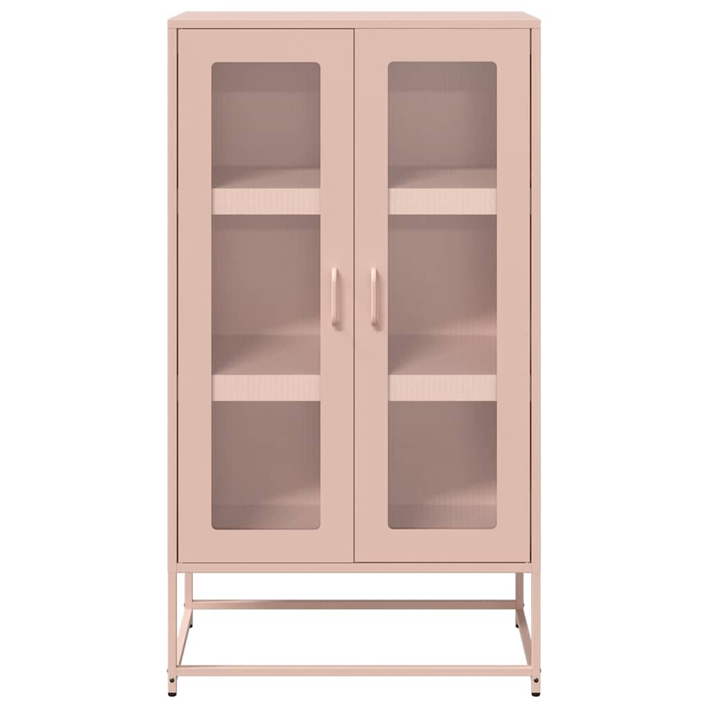 Buffet haut rose 68x39x123 cm acier