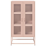 Buffet haut rose 68x39x123 cm acier