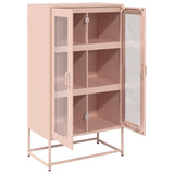 Buffet haut rose 68x39x123 cm acier