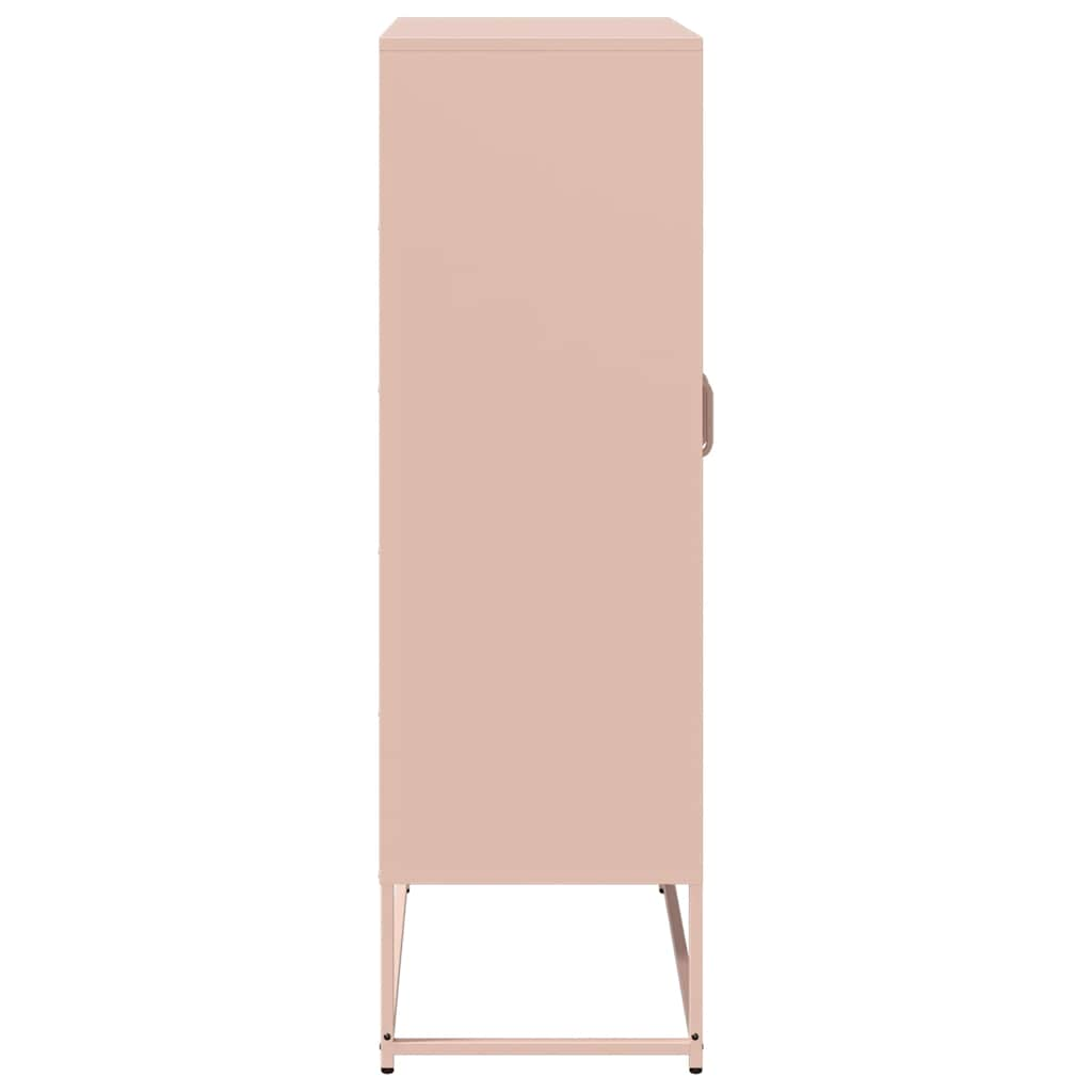 Buffet haut rose 68x39x123 cm acier