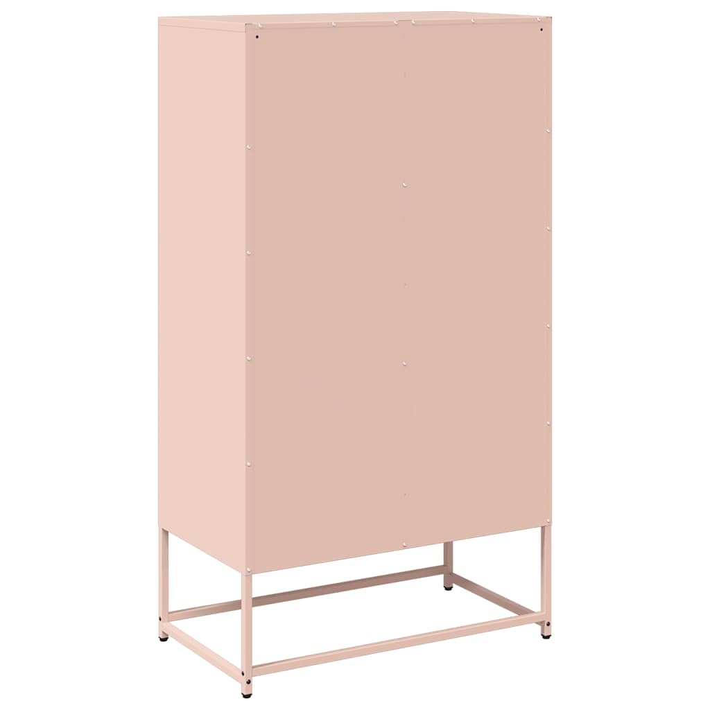 Buffet haut rose 68x39x123 cm acier